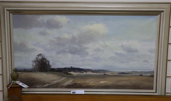 Marcus Ford (1918-1995) oil on canvas, Friston, East Sussex signed 44 x 82cm